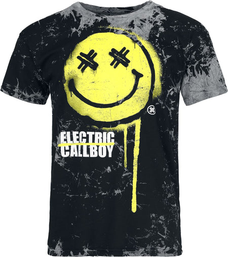 T-Shirt Manches courtes  de Electric Callboy - Spray Smile - S à 3XL - pour Homme - gris - Electric Callboy