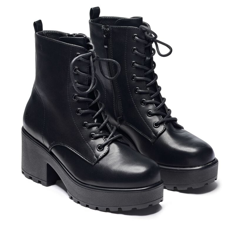 Bottes lacées Gothic de KOI - GIN Platform Military Boots - EU36 à EU41 - pour Femme - noir - KOI