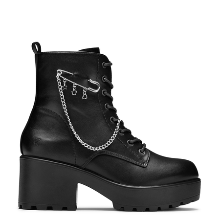 Bottes lacées Gothic de KOI - Salvius Safety Pin Military Lace Up Boot - EU36 à EU41 - pour Femme - noir - KOI - View 2
