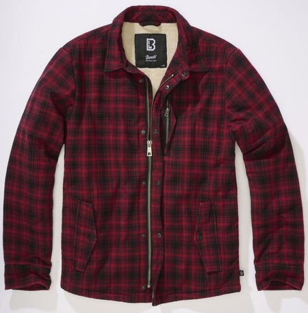 Veste mi-saison  de Brandit - Classic Sherpa Jacket - S à M - pour Homme - rouge/noir - Brandit