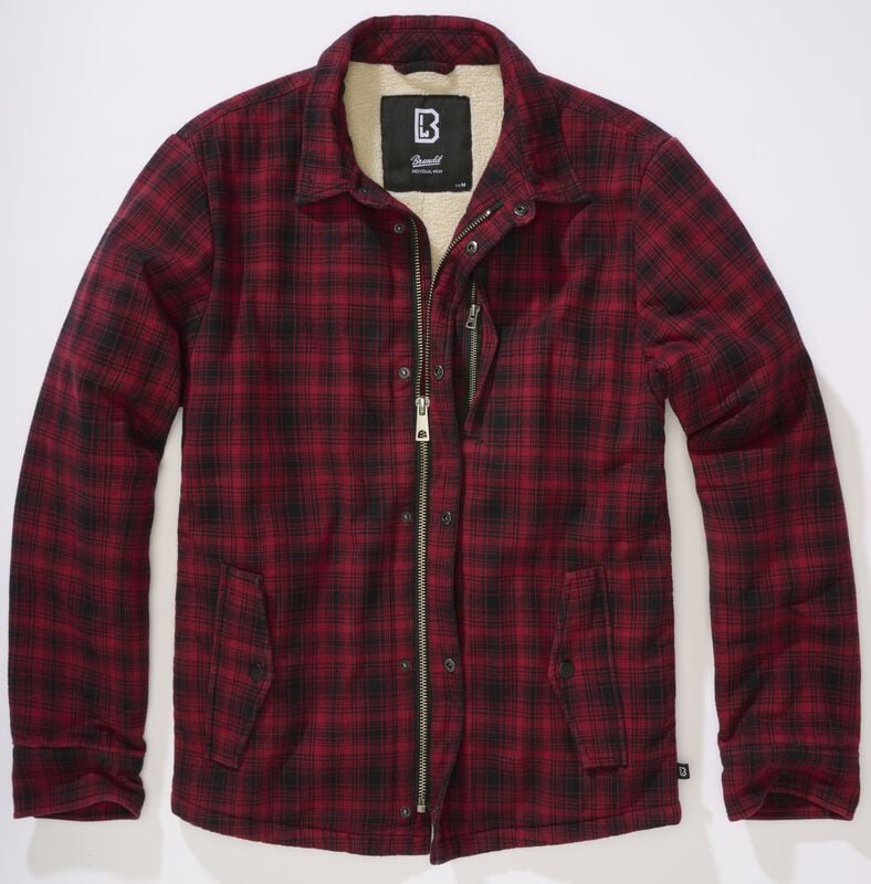 Veste mi-saison  de Brandit - Classic Sherpa Jacket - S à M - pour Homme - rouge/noir - Brandit