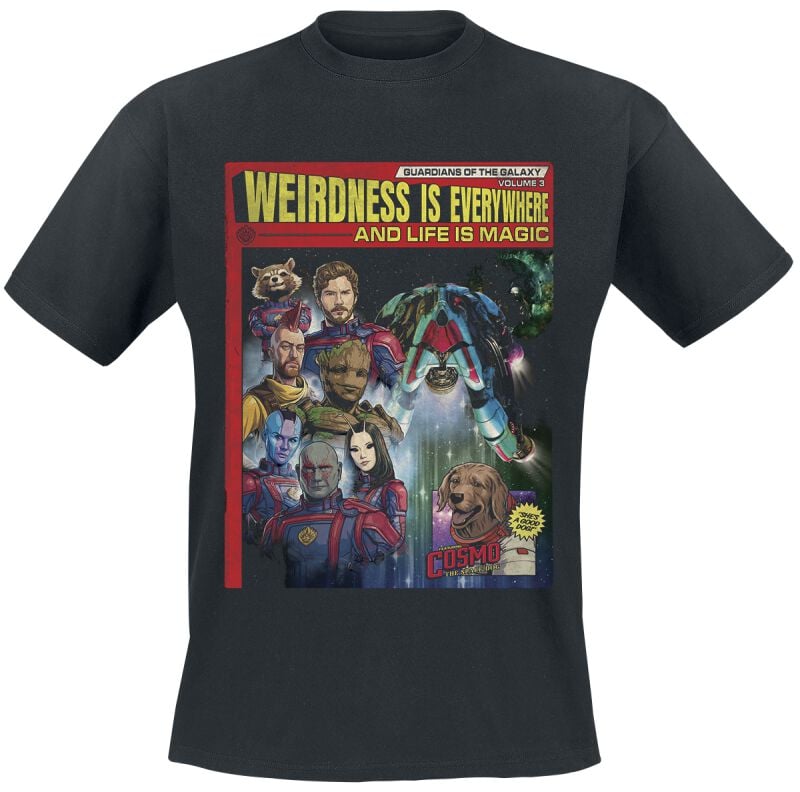 T-Shirt Manches courtes Disney de Les Gardiens De La Galaxie - Comic Cover - S à XXL - pour Homme - noir - Les Gardiens De La Galaxie