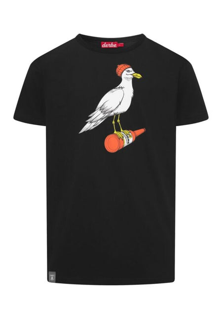 T-Shirt Manches courtes  de Derbe Hamburg - Sturmmöwe - S à M - pour Homme - noir - derbe hamburg