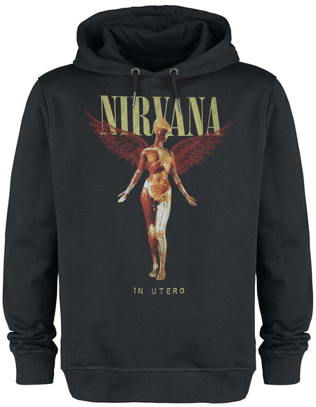 Sweat-shirt à capuche  de Nirvana - Amplified Collection - In Utero Dark Night - S à 3XL - pour Homme - noir - Nirvana
