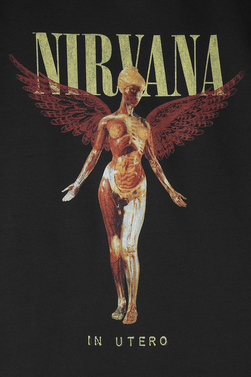 Sweat-shirt à capuche  de Nirvana - Amplified Collection - In Utero Dark Night - S à 3XL - pour Homme - noir - Nirvana - View 2