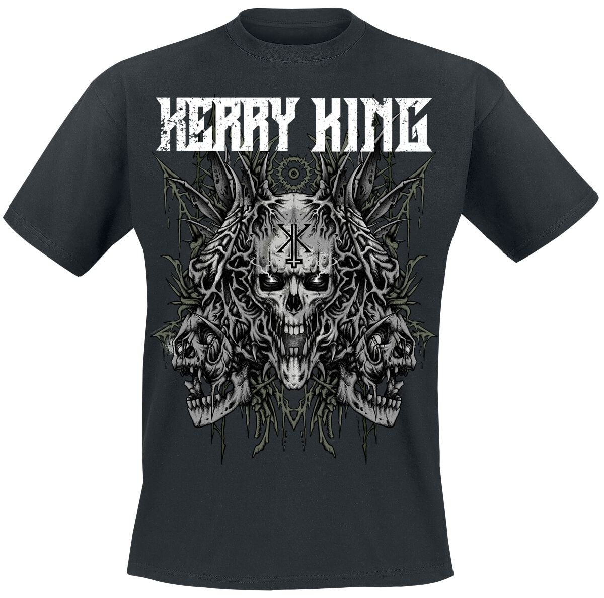 T-Shirt Manches courtes  de Kerry King - Multi Skull Green - S à M - pour Homme - noir - Kerry King