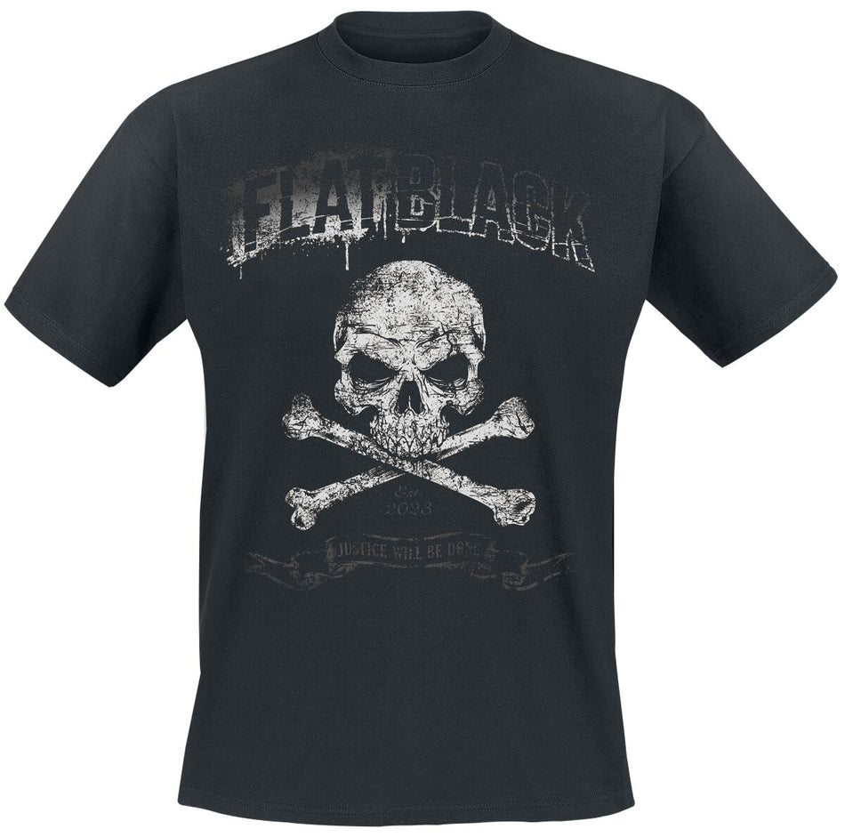 T-Shirt Manches courtes  de Flat Black - Justice - S à XXL - pour Homme - noir - Flat Black