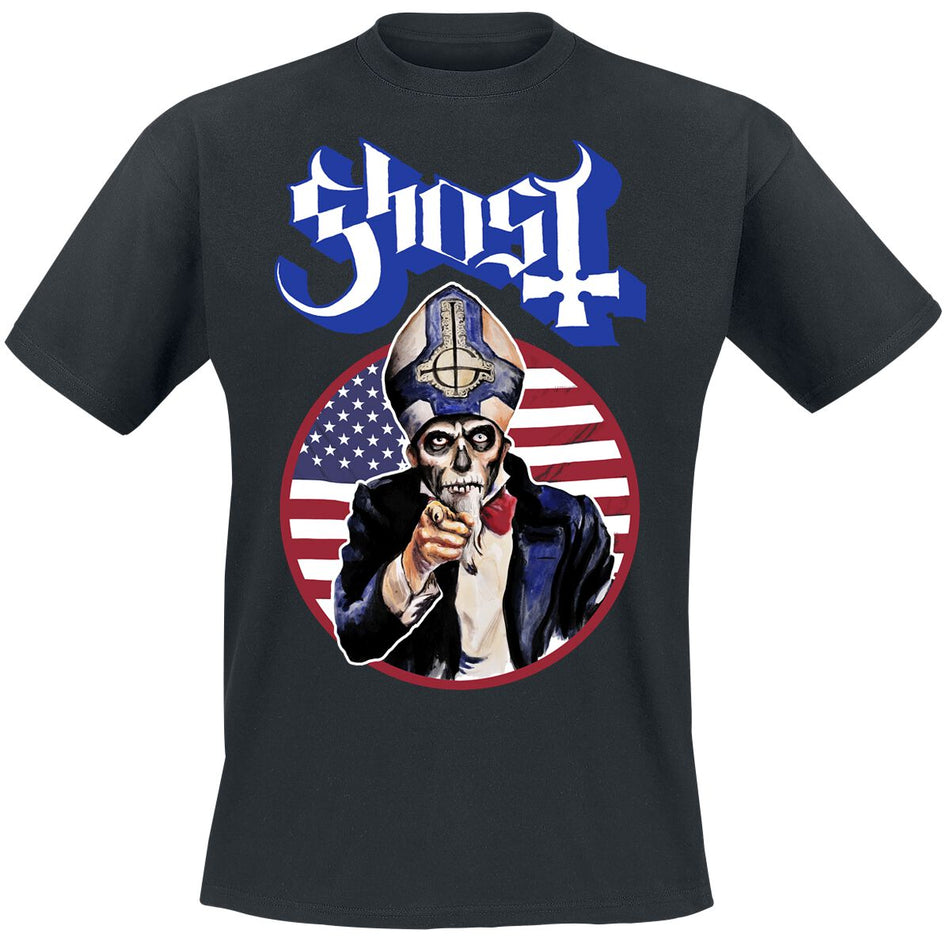 T-Shirt Manches courtes  de Ghost - Uncle Papa - S à XL - pour Homme - noir - Ghost