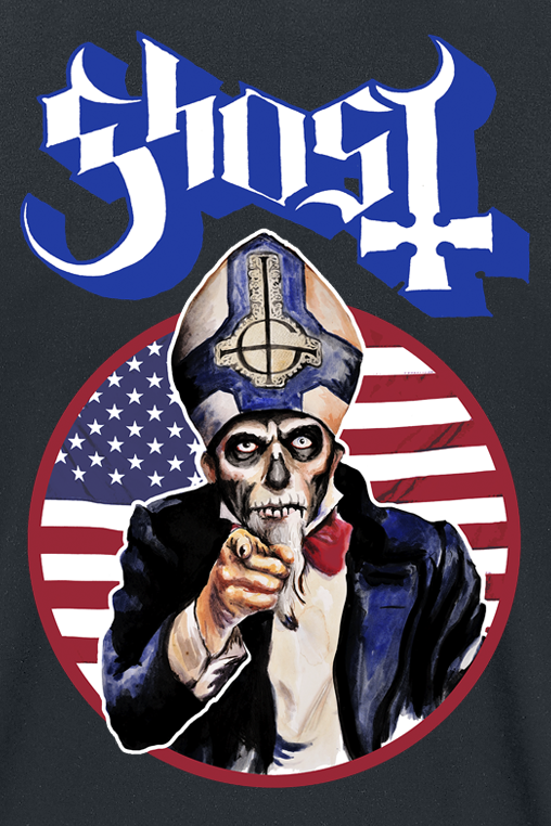 T-Shirt Manches courtes  de Ghost - Uncle Papa - S à XL - pour Homme - noir - Ghost - View 2