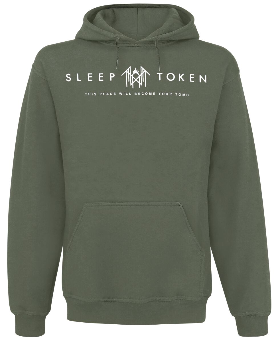 Sweat-shirt à capuche  de Sleep Token - Mask Green - S à XL - pour Homme - vert - Sleep Token