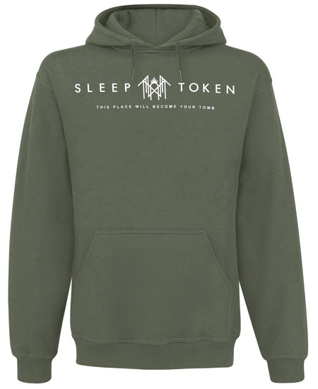 Sweat-shirt à capuche  de Sleep Token - Mask Green - S à XL - pour Homme - vert - Sleep Token