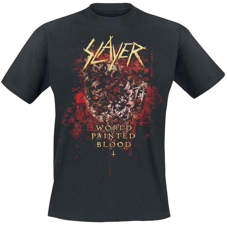T-Shirt Manches courtes  de Slayer - World Painted Blood Skulls 2024 - S à M - pour Homme - noir - Slayer