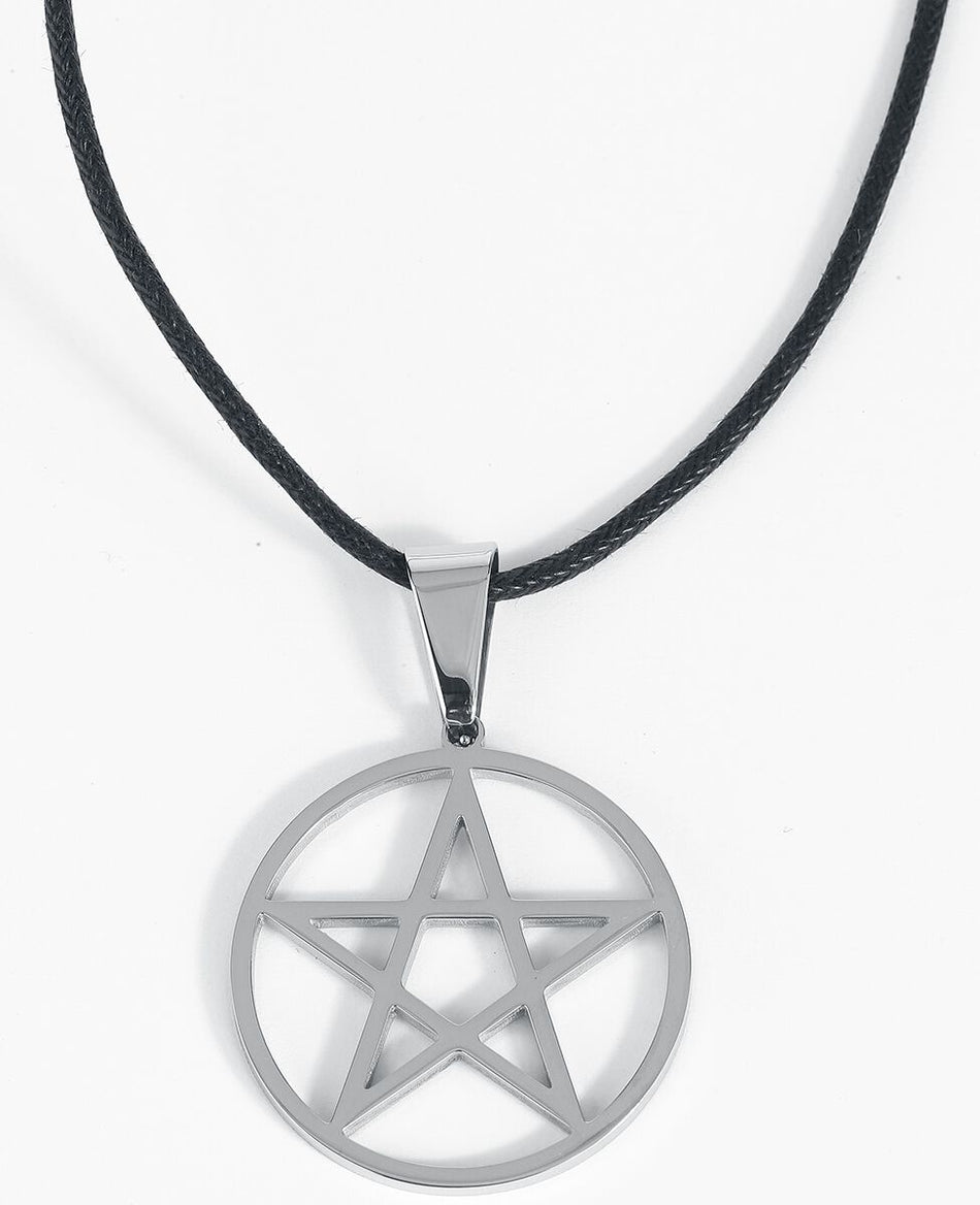 Collier Gothic de etNox hard and heavy - Plain Pentagram - pour Unisexe - couleur argent - etNox hard and heavy
