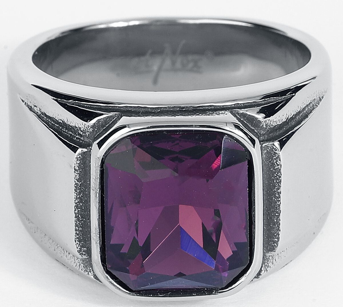 Bague Gothic de etNox hard and heavy - Simply Purple - pour Unisexe - couleur argent - etNox hard and heavy