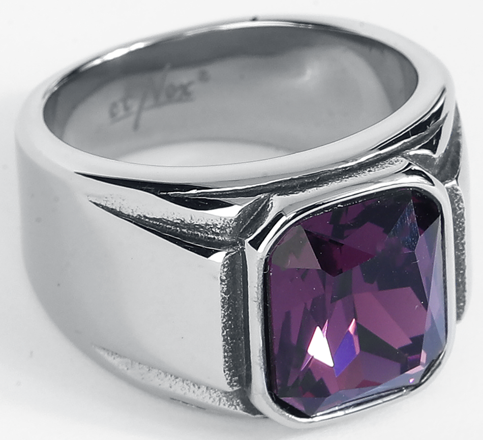 Bague Gothic de etNox hard and heavy - Simply Purple - pour Unisexe - couleur argent - etNox hard and heavy - View 2