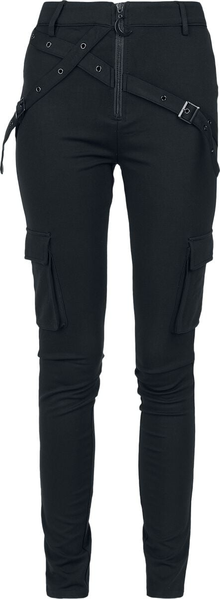 Pantalon en toile Gothic de KIHILIST by KILLSTAR - Raynee Trousers - XS à 4XL - pour Femme - noir - KIHILIST by KILLSTAR