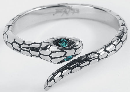 Bague Gothic de etNox - Schlange - pour Femme - couleur argent - etNox