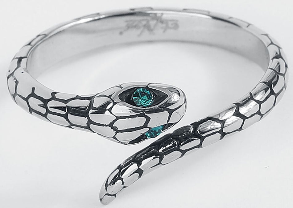 Bague Gothic de etNox - Schlange - pour Femme - couleur argent - etNox