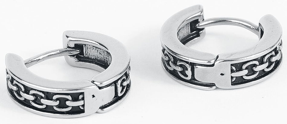 Boucles d'oreilles Gothic de etNox - Chaîne - pour Unisexe - noir/argent - etNox