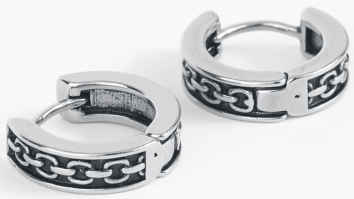 Boucles d'oreilles Gothic de etNox - Chaîne - pour Unisexe - noir/argent - etNox - View 2