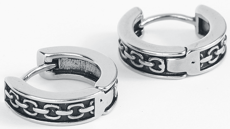 Boucles d'oreilles Gothic de etNox - Chaîne - pour Unisexe - noir/argent - etNox - View 2