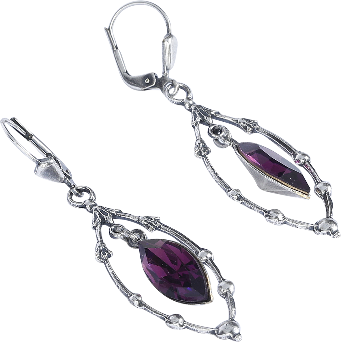Boucles d'oreilles Gothic de Krikor - Deep Dream - pour Femme - couleur argent - Krikor - View 2