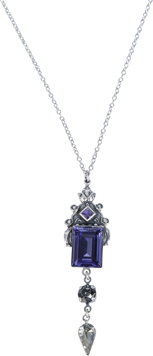 Collier  de Krikor - Violetter Schweif - pour Femme - couleur argent - Krikor - View 2