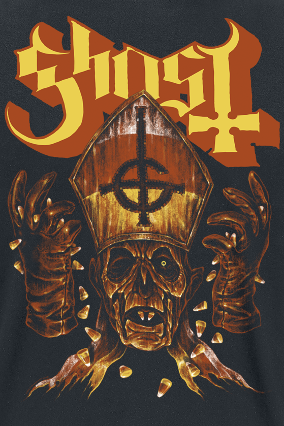 T-Shirt Manches courtes  de Ghost - Candy Corn - S à XL - pour Homme - noir - Ghost - View 2