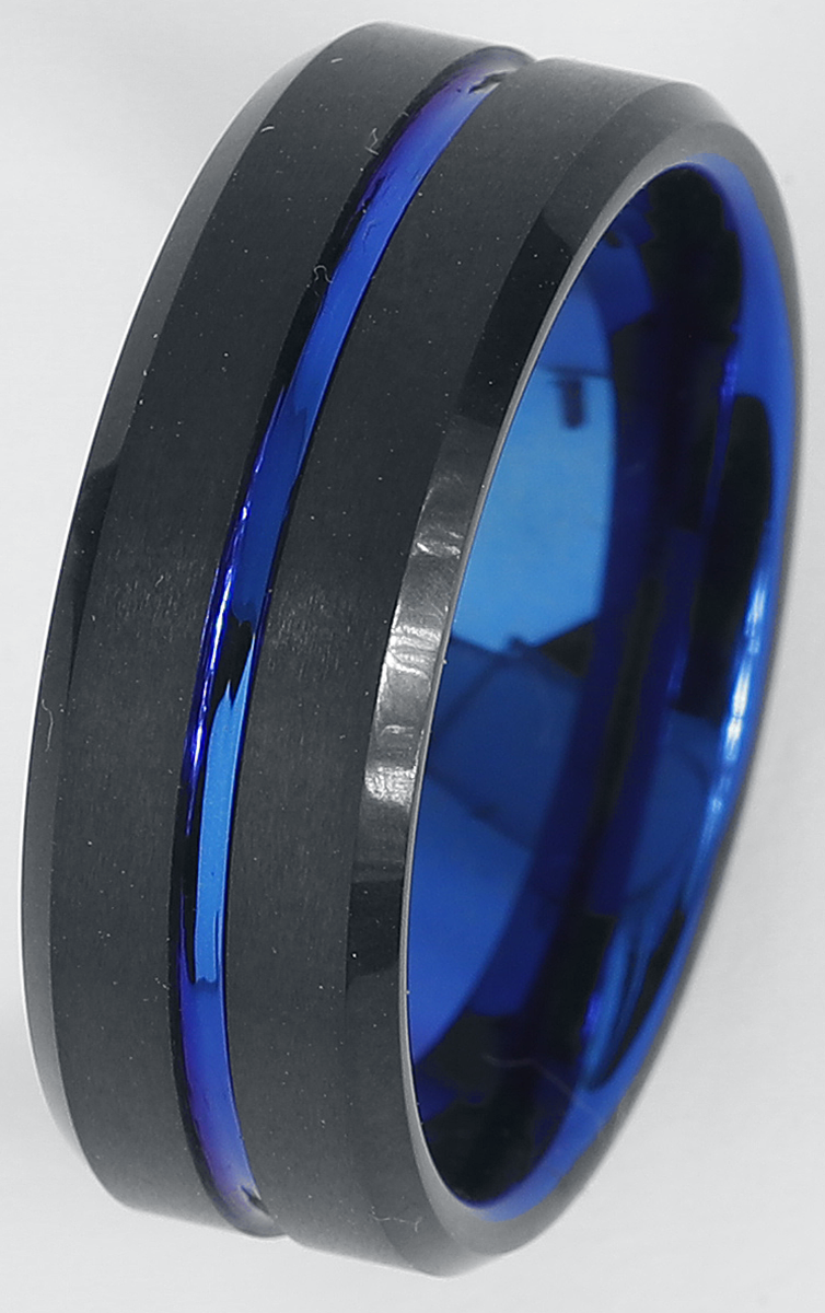 Bague  de etNox - Blue Line - pour Unisexe - noir/bleu - etNox - View 2
