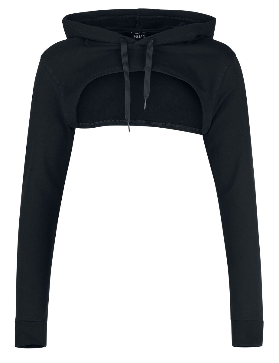 Sweat-shirt à capuche  de Outer Vision - Doris - Sweat à Capuche Court - S à XXL - pour Femme - noir - Outer Vision