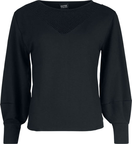 Sweat-shirt  de Outer Vision - Haut Wendy - S à XXL - pour Femme - noir - Outer Vision
