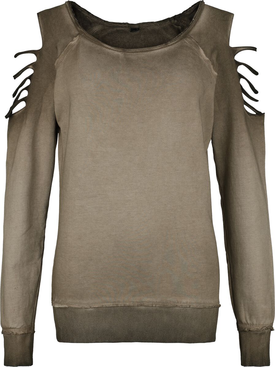 Sweat-shirt  de Outer Vision - Haut Gills - S à XXL - pour Femme - marron - Outer Vision