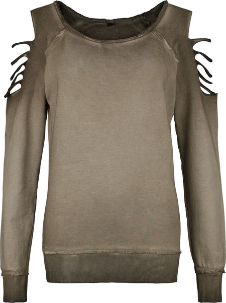 Sweat-shirt  de Outer Vision - Haut Gills - S à XXL - pour Femme - marron - Outer Vision