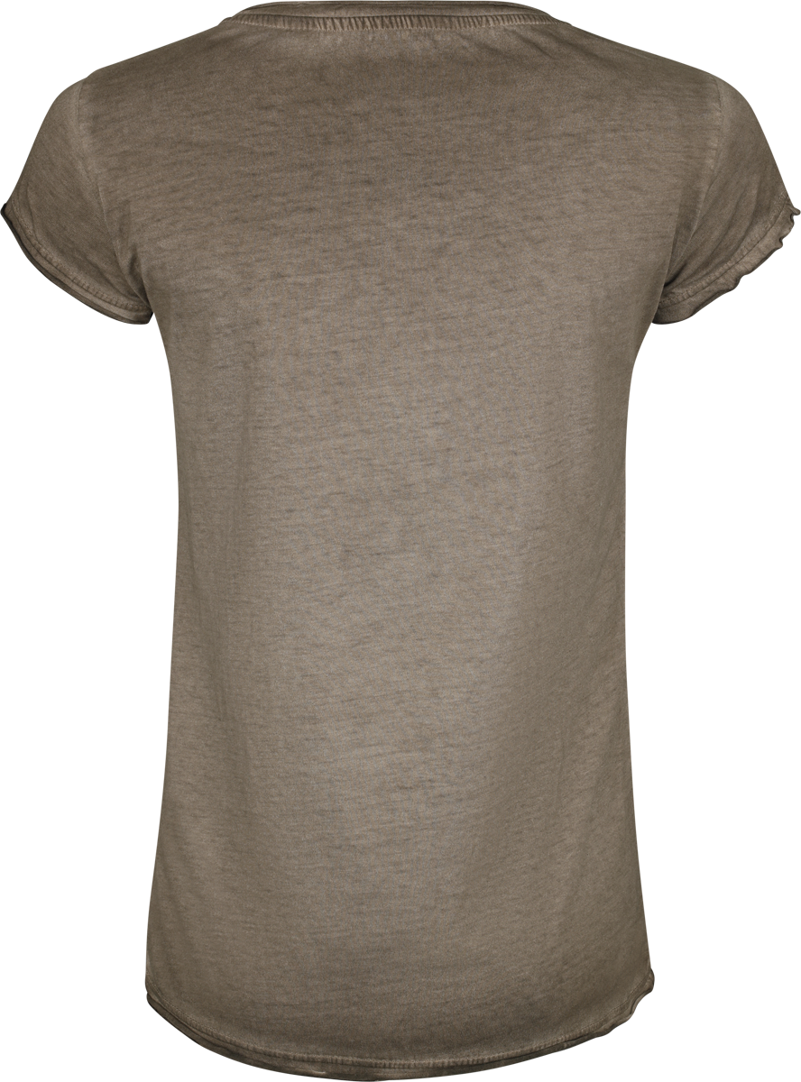 T-Shirt Manches courtes  de Outer Vision - Sasha - T-Shirt - S à XL - pour Femme - marron - Outer Vision - View 2