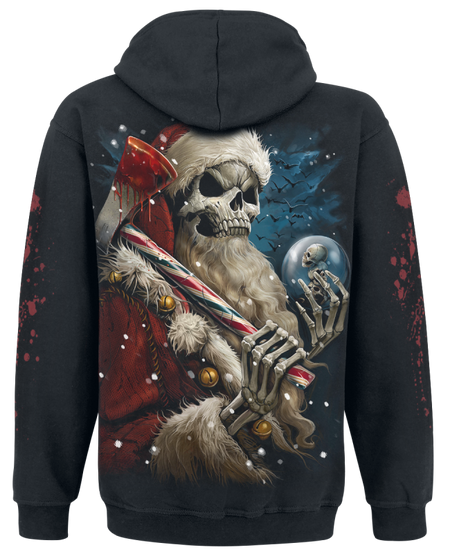 Sweat-shirt à capuche  de Spiral - Candy Cane Santa - S à XXL - pour Homme - noir - Spiral - View 2