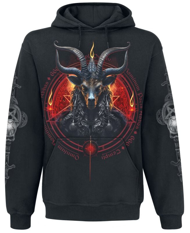 Sweat-shirt à capuche  de Spiral - Baphomet - S à XXL - pour Homme - noir - Spiral
