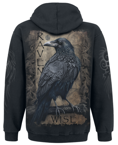 Sweat-shirt à capuche  de Spiral - Raven Wise - S à 4XL - pour Homme - noir - Spiral - View 2