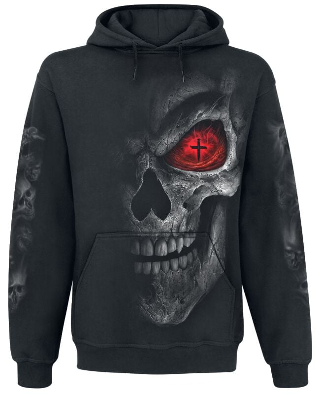 Sweat-shirt à capuche  de Spiral - Death Stare - S à XXL - pour Homme - noir - Spiral