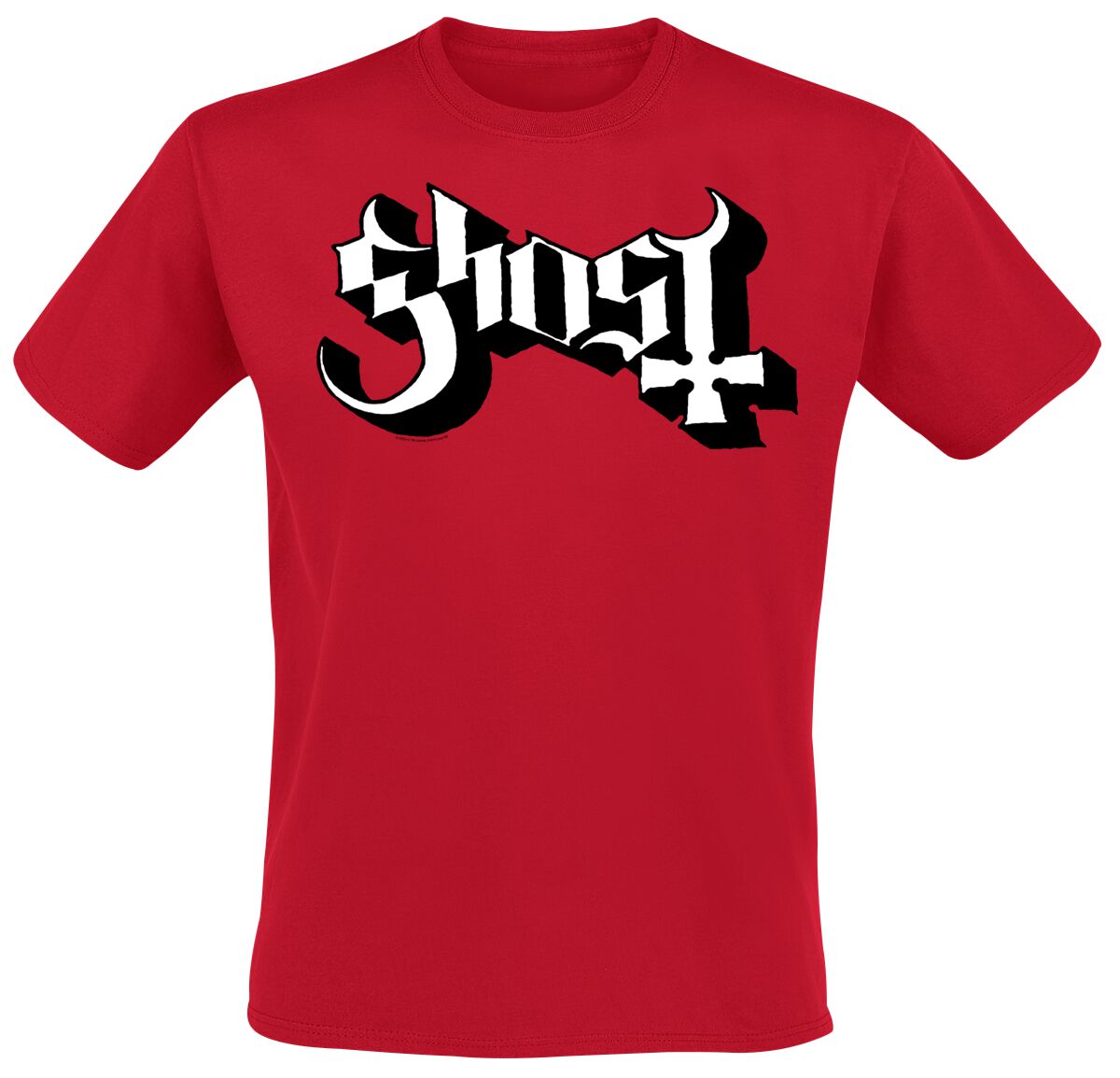 T-Shirt Manches courtes  de Ghost - 2V Logo - S à XXL - pour Homme - rouge - Ghost