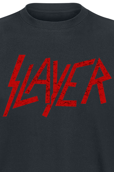 T-Shirt Manches courtes  de Slayer - Classic Logo Distressed - S à 3XL - pour Homme - noir - Slayer - View 2