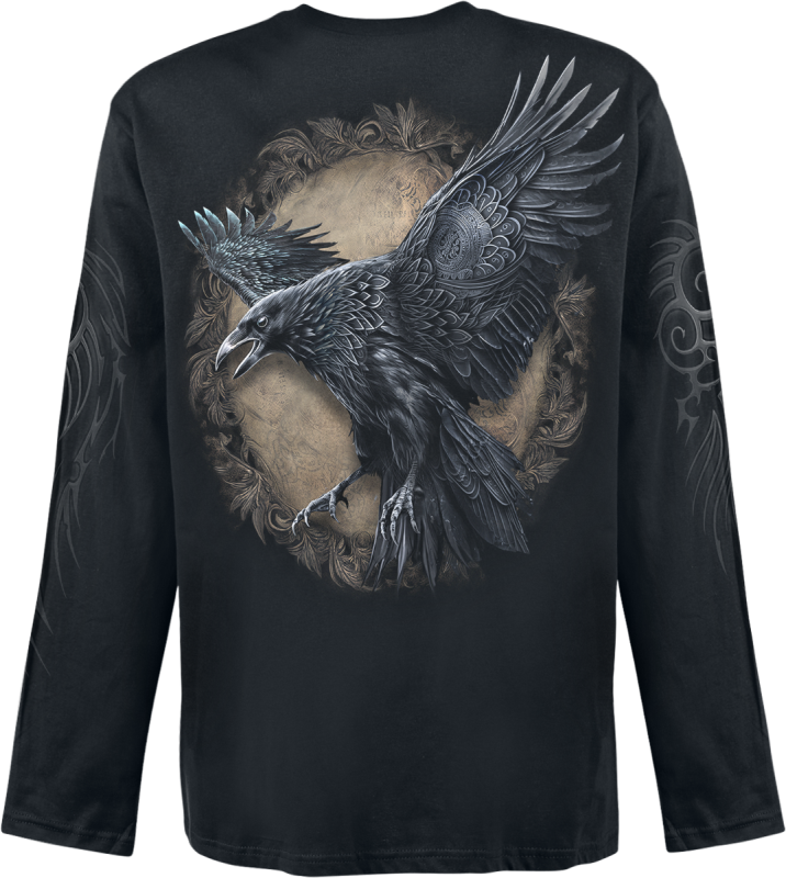 T-shirt manches longues  de Spiral - Raven Wise - M à XXL - pour Homme - noir - Spiral - View 2