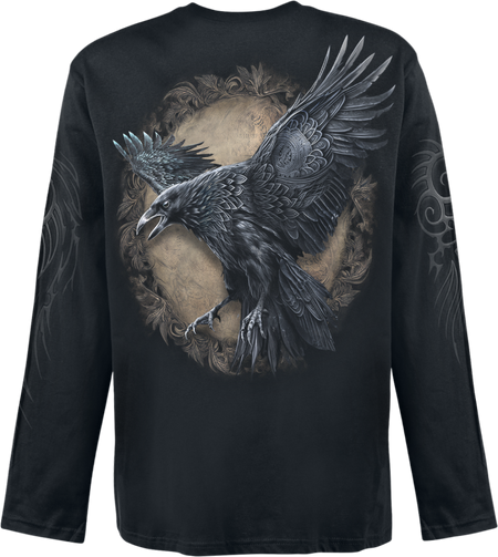 T-shirt manches longues  de Spiral - Raven Wise - M à XXL - pour Homme - noir - Spiral - View 2
