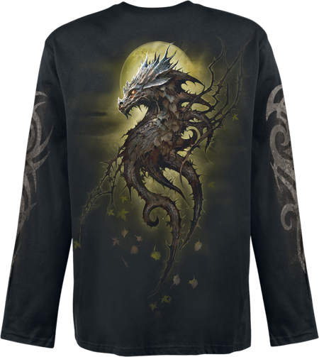 T-shirt manches longues  de Spiral - Oak Dragon - M à XL - pour Homme - noir - Spiral - View 2