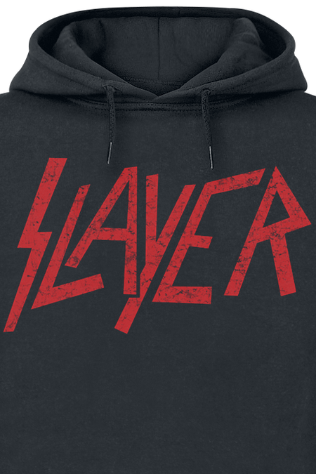 Sweat-shirt à capuche  de Slayer - Classic Logo Distressed - S à XXL - pour Homme - noir - Slayer - View 2