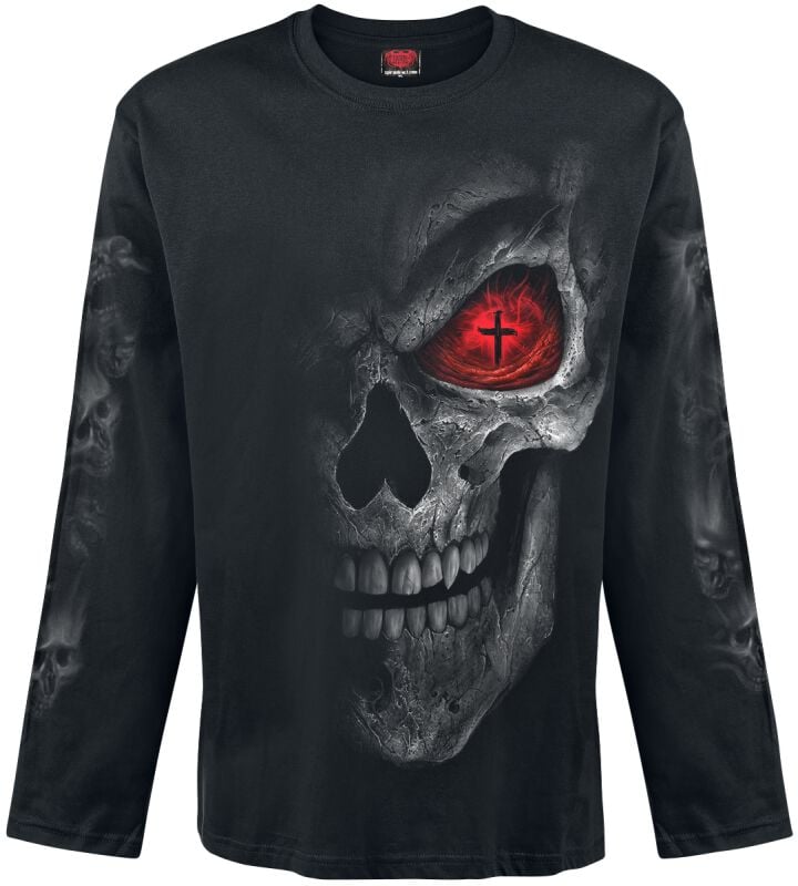 T-shirt manches longues  de Spiral - Death Stare - M à XXL - pour Homme - noir - Spiral