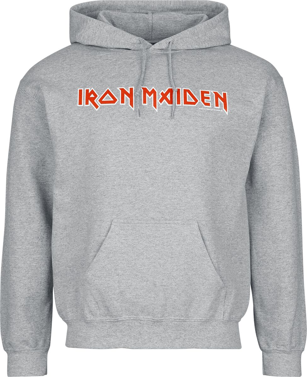 Sweat-shirt à capuche  de Iron Maiden - Logo - S à XXL - pour Homme - gris - Iron Maiden