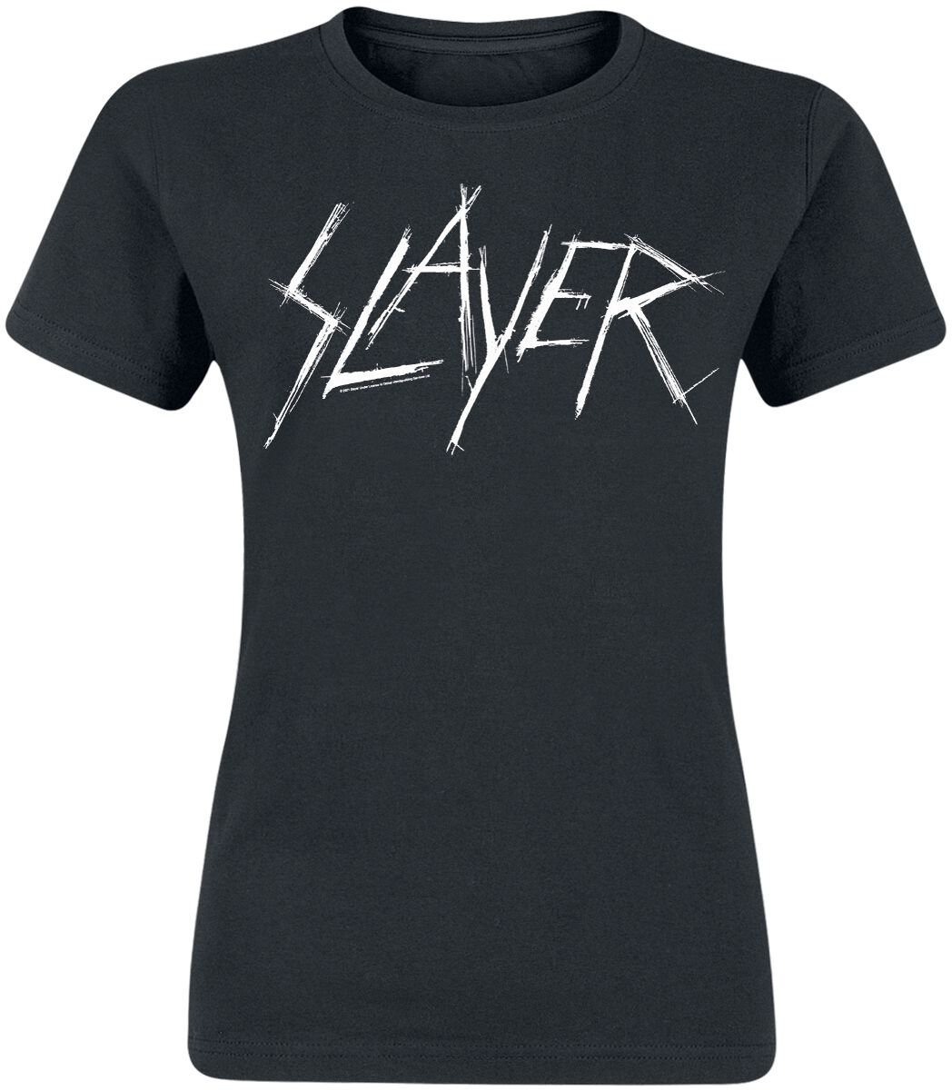 T-Shirt Manches courtes  de Slayer - Scratchy Logo - S à XXL - pour Femme - noir - Slayer