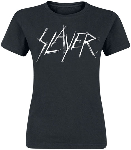 T-Shirt Manches courtes  de Slayer - Scratchy Logo - S à XXL - pour Femme - noir - Slayer