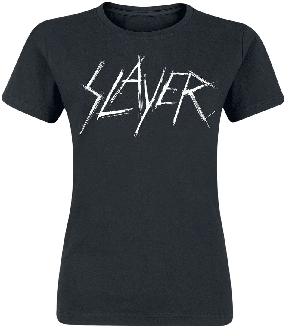 T-Shirt Manches courtes  de Slayer - Scratchy Logo - S à XXL - pour Femme - noir - Slayer