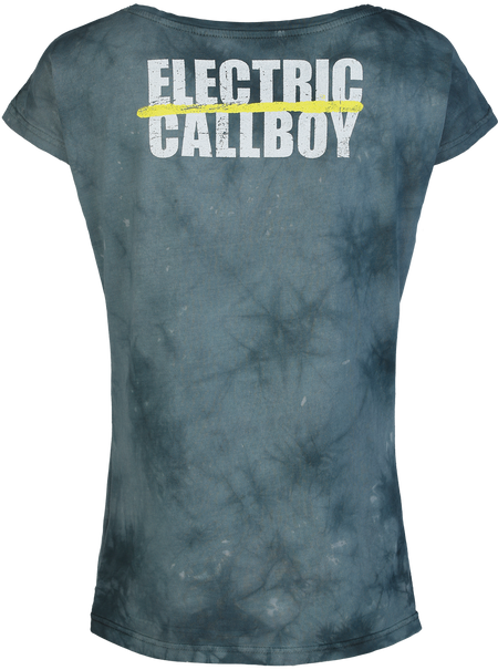 T-Shirt Manches courtes  de Electric Callboy - Spray Smile - S à 4XL - pour Femme - gris - Electric Callboy - View 2